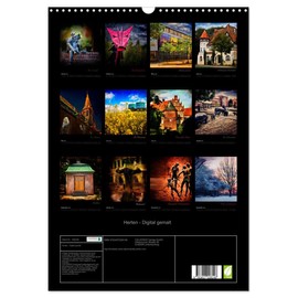 Herten - Digital gemalt (Wandkalender 2025 DIN A3 hoch), CALVENDO Monatskalender [Calendar] CALVENDO and Muskalla, Anja
