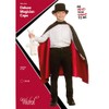 Wicked Costumes Kids Unisex Black/Red Magicians Cape Fancy Dress Costume