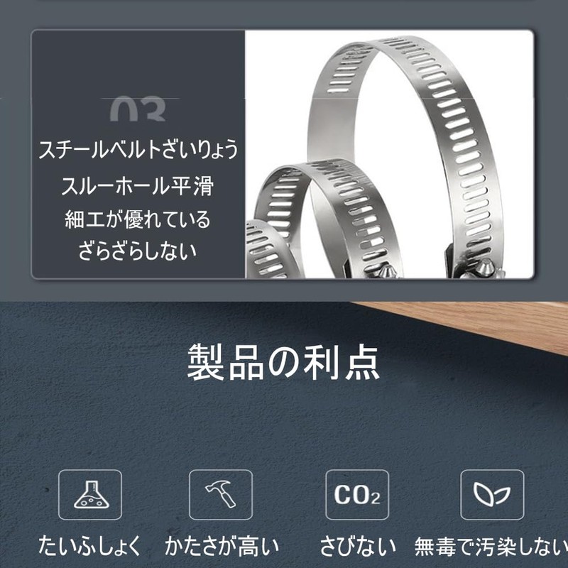 Stainless Steel Hose Clamps, Manual Tightening, Adjustable Spiral Type, Universal