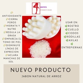 Amatista Jabón Natural De Arroz 🌾 Para Eliminar Manchas 🌾2 Piezas