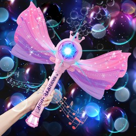 Bubble Machine, Soap Bubbles, Soap Bubble Machine, Bubble Stick, Super Bubble Machine, Bubble Wand, Magic Wand, Electric Music, Magic Wand, Pink, Bubble Festival, Toy, Kids, Birthday, Party, Gift, Outdoor Play, Outdoor