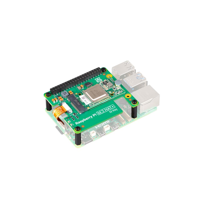 Raspberry Pi AI Kit: M.2 HAT+, Hailo AI Module, 16mm