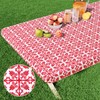 misaya Rectangle Vinyl Table Cloth, Elastic Fitted Flannel Backed Tablecloth,