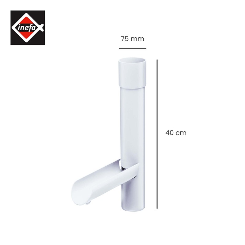 INEFA Rain collector for downpipe, PVC DN75 / 75 mm,