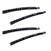 4 forcine per capelli con strass neri, forcine per capelli