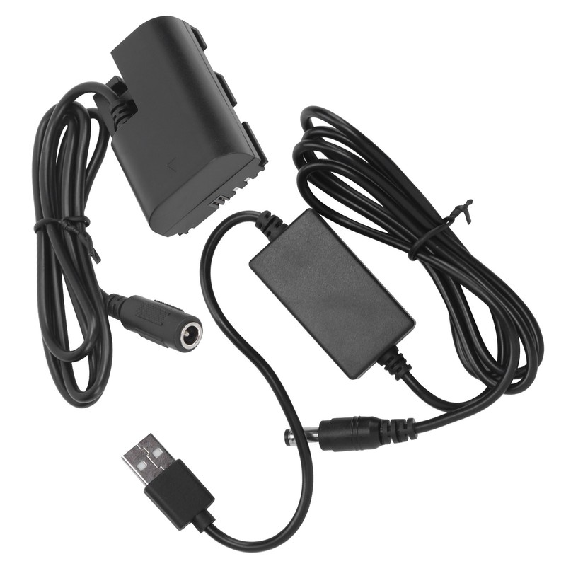 LPE6 Dummy Battery DC Coupler Power Adapter with USB Drive