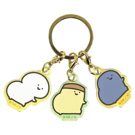 Tees Factory OB-5546526SR Stationery Together with 3 Charm Keychain, Buttocks, H1.4 x W1.2 x D 0.1 inches (37 x 30 x 3 mm)