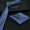 GUSLESON Conjunto de corbata y pañuelo delgado de 2.4 pulgadas