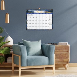 2026 Calendar - 2026 Wall Calendar, January 2026 - December 2026, 15" x 11.5", 12 Monthly Wall Calendars, Twin-Wire Binding + Hanging Hook + Thick Paper + Julian Dates - Starry Skies