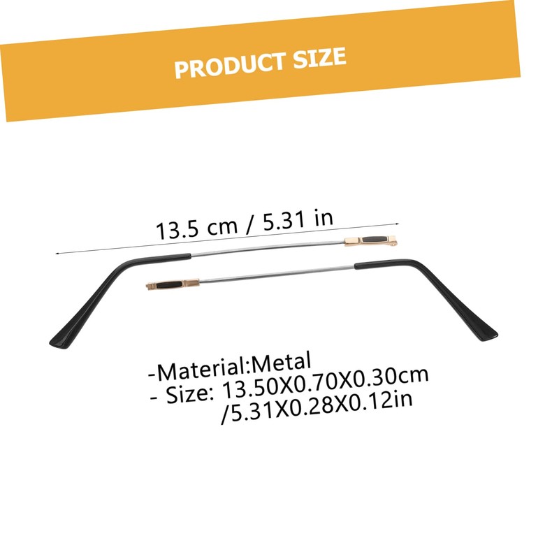 LALAFINA Metal Glasses Replacement Temple Arms Non Slip Lightweight Eyeglass
