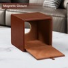 Square Tissue Box Cover, Luxury PU Leather Tissue Holder with