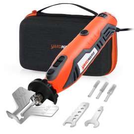 YARDMARIS Electric Chainsaw Sharpener Kit with 3 Diamond Sharpening Wheels, Angle Attachment & 2 Wrenches, High-Speed Chain Saw Sharpener Tool for All Chainsaw Chains