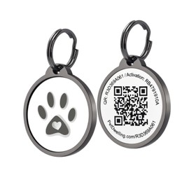 Pet Dwelling Premium QR Code Pet ID Tags - Dog Tags and Cat Tags - Online Pet Profile - Instant Scanned Tag Location Email Alert