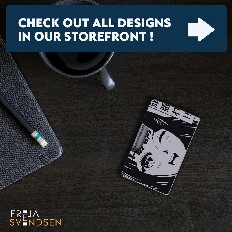 Freja Svendsen Engraved Aluminum Wallet for Men - Slim Money