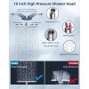 Hibbent All Metal 10" Rain Shower Head with Handheld Spray
