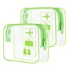 TECDW Clear Travel Toiletry Bag, 2PCS TSA Approved Airport Security