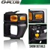 G-PLUS Headlight Trim Bezel with Parking Turn Signal Light, Compatible
