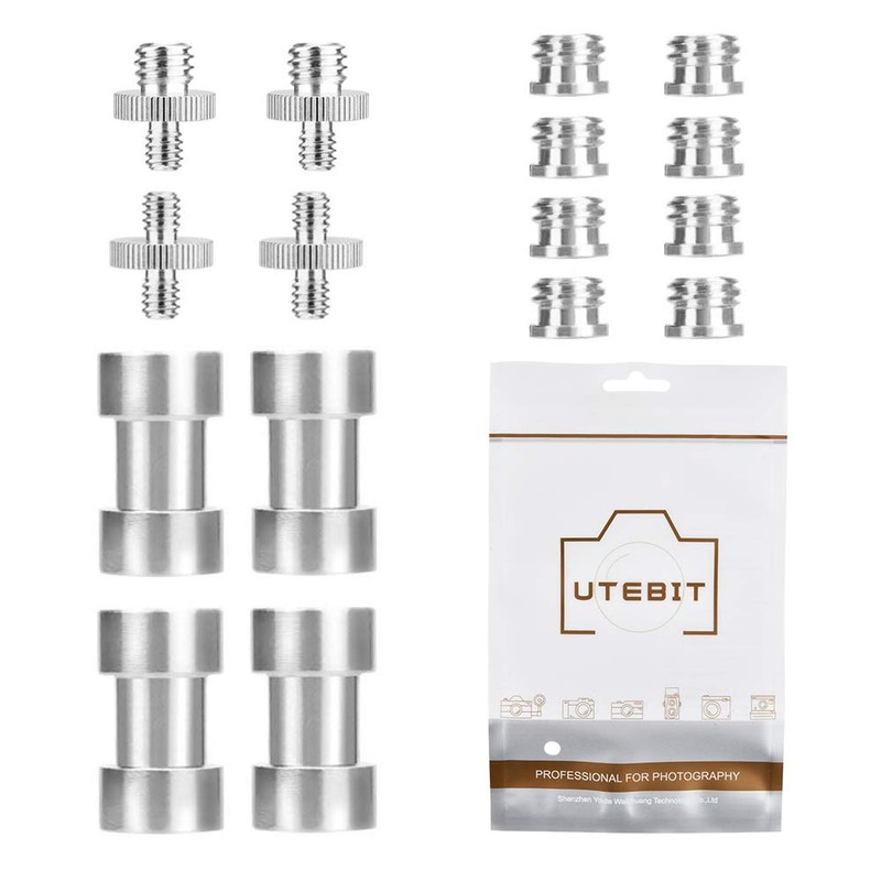 UTEBIT Camera Thread Adapter 1/4 to 3/8 Inch Tripod Screw
