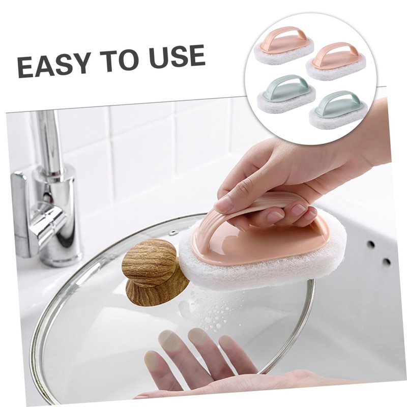CHILDWEET 4 Pcs Cleaning Brush Versatile Decontamination Sponge Brushes for