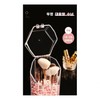 Large Capacity Transparent Makeup Organizer with Lid and Brush Cover Acrylic