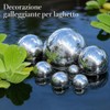MIJOMA Set di 7 palline decorative da giardino in acciaio
