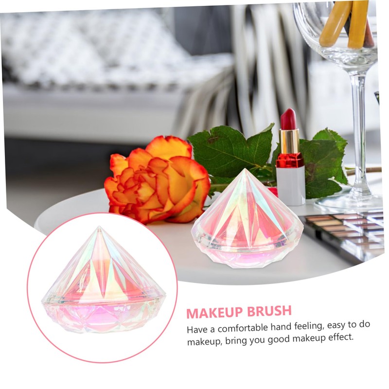 Baluue Portable Magnetic Foundation Brush Lid Diamond Makeup Brush Tool