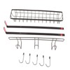 Refrigerator Hanging Shelf Nail Free with Hooks Black Refrigerator Spice