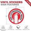 LPI 🧯Vinyl Fire Extinguisher Inside Sign Sticker 3" Round Reflective