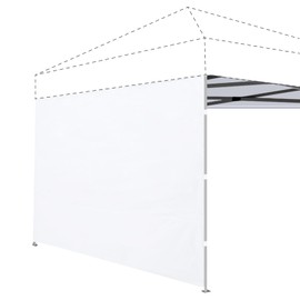 Joramoy Instant Canopy Sunwall 10×10 for Pop Up Canopy, Waterproof, UV Protection Canopy Sidewall, 1 Pack Straight Leg Canopy Side Panels Only（10×10, White)