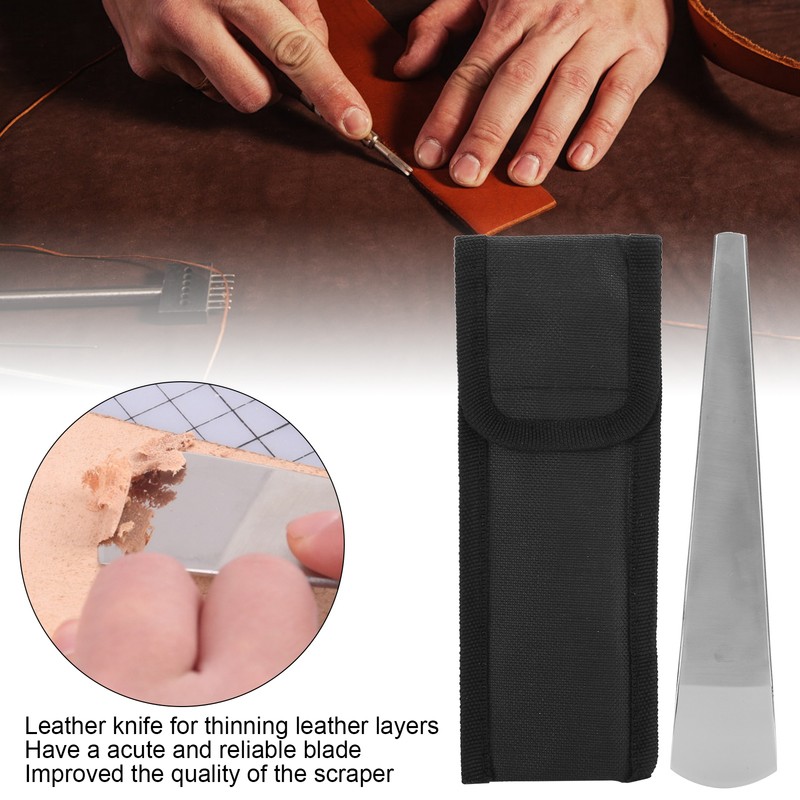 Leather Trimming Knife Skiving Carving Cutter Shovel Thin DIY Craft