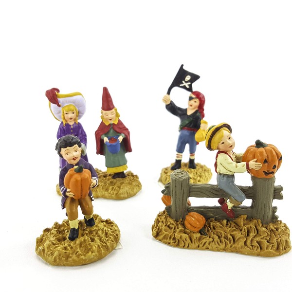 Seasons Bay Trick or Treat Set of 4 Halloween Village Accessories