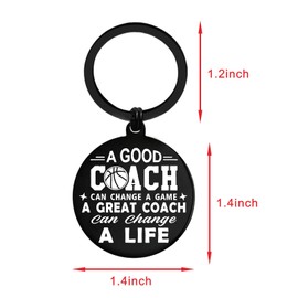 ENGZHI Coach Gifts for Men Women - A Great Coach Can Change A life - Thank You Keychain, Metal Engraved