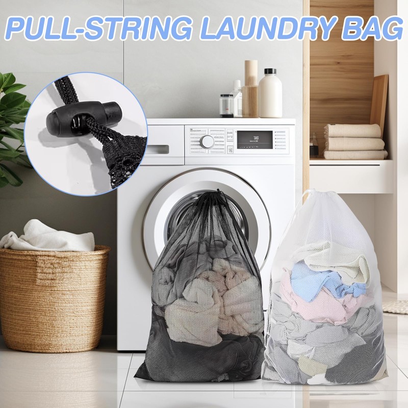 Mesh Laundry Bags, 2 Pcs Laundry Net Bags, 60 x