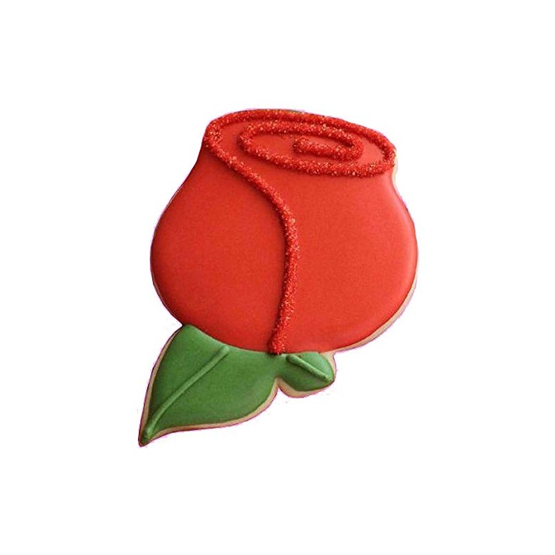 Red Rose Cookie Cutter 3.5 Inch - Hand Made in