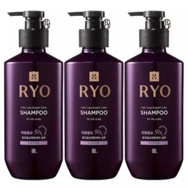 Ryeo 려 자양윤모 9ex 탈모전문케어 샴푸 400ml / 지성 x 3개 Rye Ja Yang Yoon Mo 9EX Hair Loss Specialist Care Shampoo 400ml / Oily Hair x 3