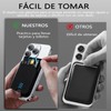 Cartera Magnética, Porta tarjetas magnético ajustable, Billetera magnética de piel