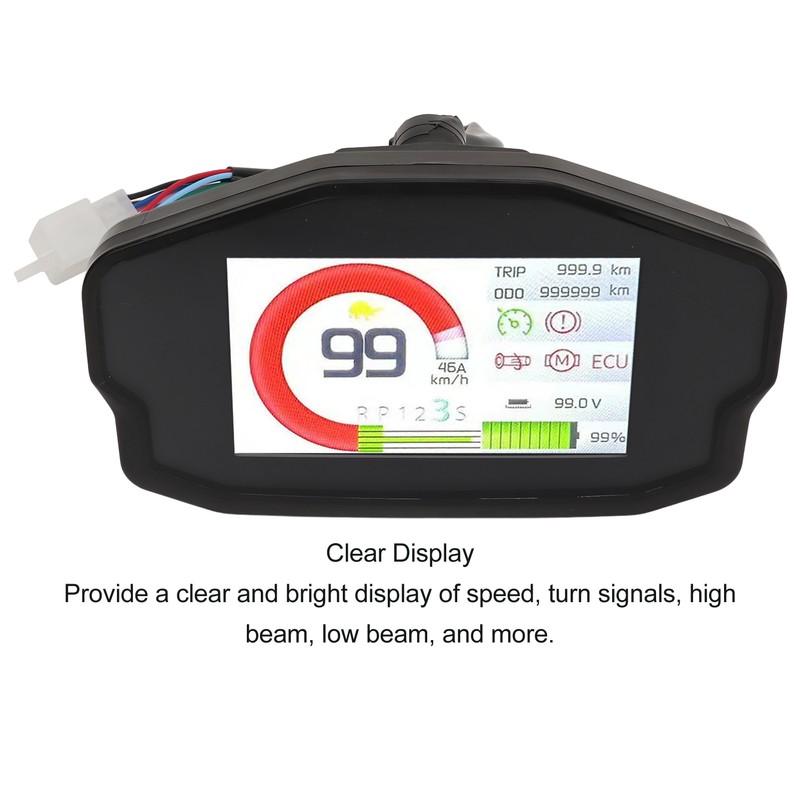 TFT Speedometer Clear Display Easy Installation LCD Display Instrument for