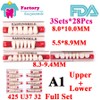 Easyinsmile A1 3Sets*28Pcs Dental Acrylic Resin DIY False Teeth Denture Upper Lower Full Set