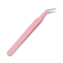 Elove Eyelash Tweezer Eyebrow Tweezers, 1 Piece, Pink / 엘로브 속눈썹 트위저 눈썹 족집게, 1개, 핑크