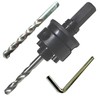 Quick Change Hole Saw Arbor with TCT Pilot Drill for