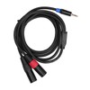 3.5mm Stereo Male to Dual 2 XLR Male Plug Connector