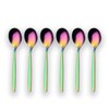 Berglander Rainbow Teaspoon, Stainless Steel Tea Spoon Dessert Spoon with