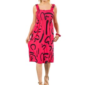 ⟬ Spring Arrival ⟭ Sundresses for Women Casual Light Soft Petite & Plus Size Floral Summer Dress Beach sundress Womenswear Comfort - Color: Pink, Size: 2X-Large