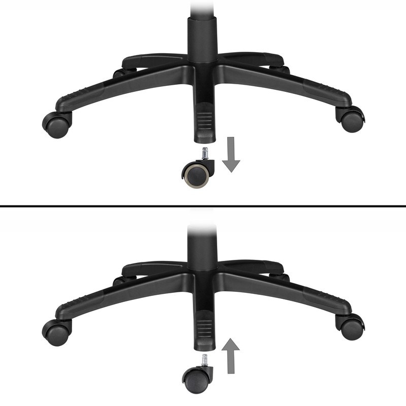 Amstyle SPM1.914 Locking Wheels for Office Chair for Use on