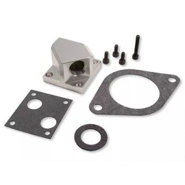 BOP Engineering 1986-87 Buick Grand National Throttle Body IAC Relocation Kit  Silver Annodized