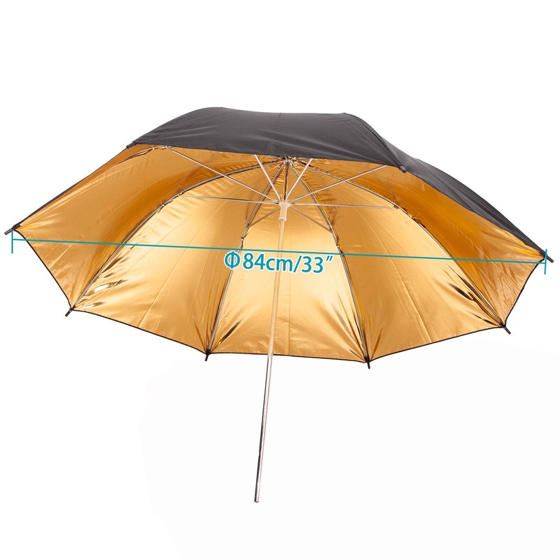 33 inch Black Gold Umbrella Studio Umbrella for Professional Portrait