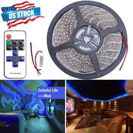 SHENKENUO 16 Feet Blue Waterproof 2835 300 LED SMD Flexible Strip Light for Car Boat Truck