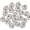 Heart Rhinestones 20pcs Sew on Buttons Embellishments with Diamond, 14mm