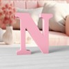 Aruatu Wood Letters - Pink, 6 Inch, Unfinished, Standing Letters: Decorative Wall Decor for Craft, Home & Party Projects