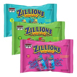 Only Kosher Candy Zillions Tangy Candy Assorted Flavor Family Pack (Pack of 3)